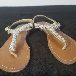 Gold Xhilaration Sandals